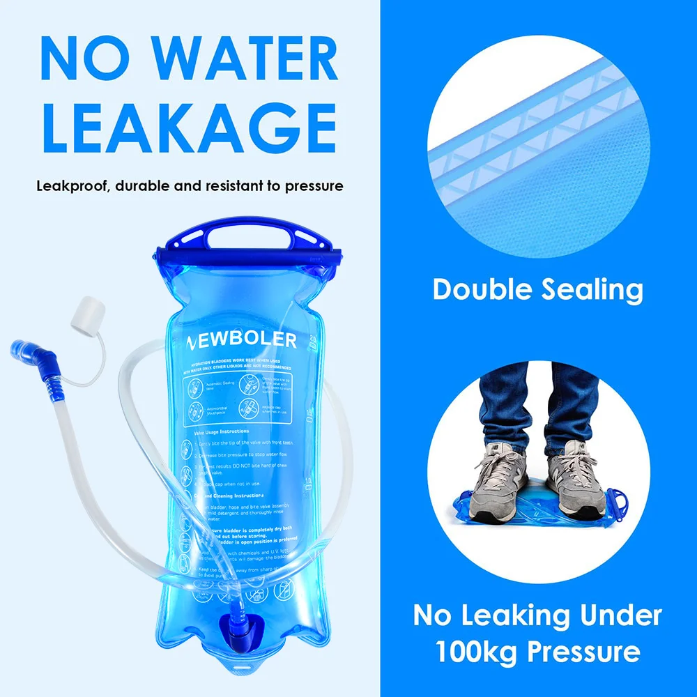 1.5L 2L 3L Water Bag Sports Backpack Bicycle Riding Water Bag Portable Food Grade Outdoor Drinking Water Bag Camping Water Bag