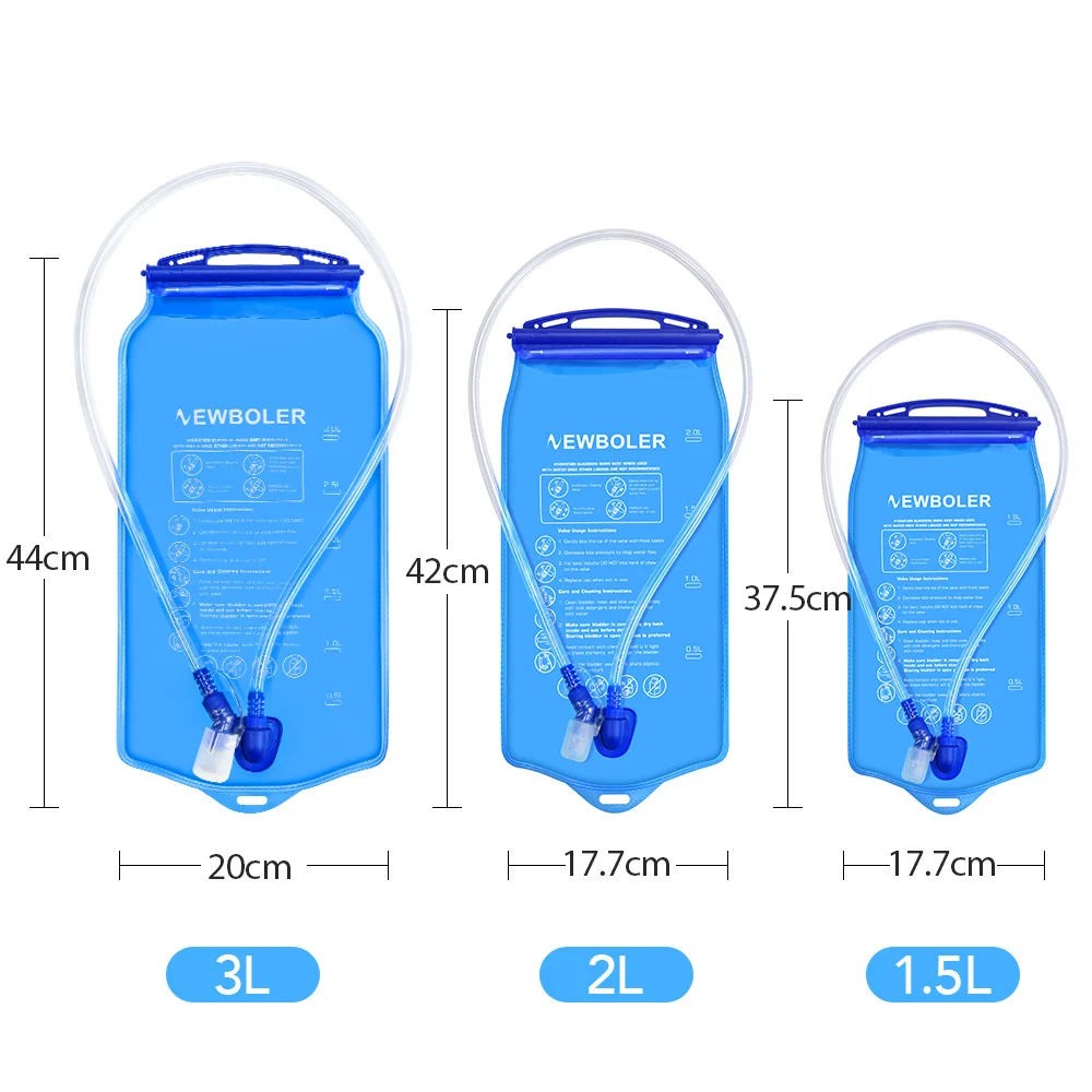 1.5L 2L 3L Water Bag Sports Backpack Bicycle Riding Water Bag Portable Food Grade Outdoor Drinking Water Bag Camping Water Bag