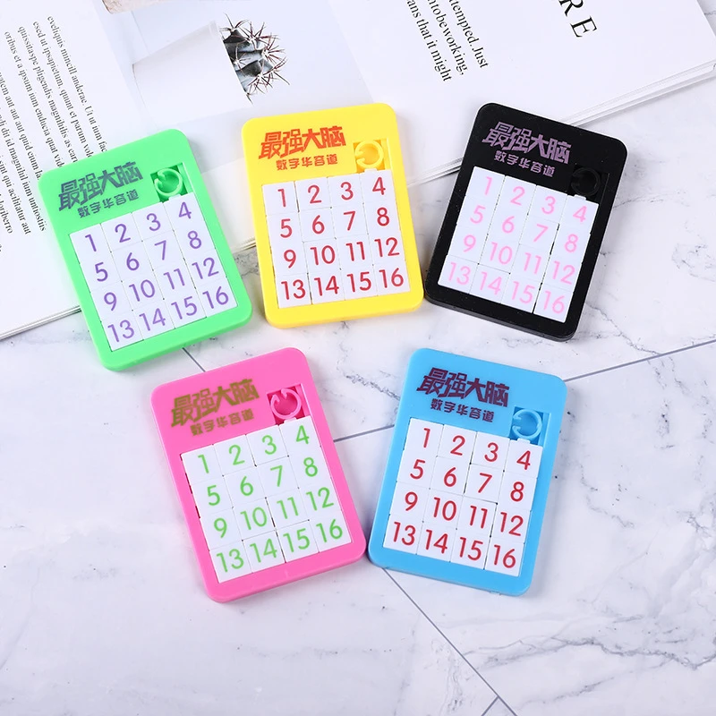 6PCS Random Number Puzzle Plastic Moving Sliding Early Education Animal Children's Jigsaw Puzzle Toy School Kindergarten Gift