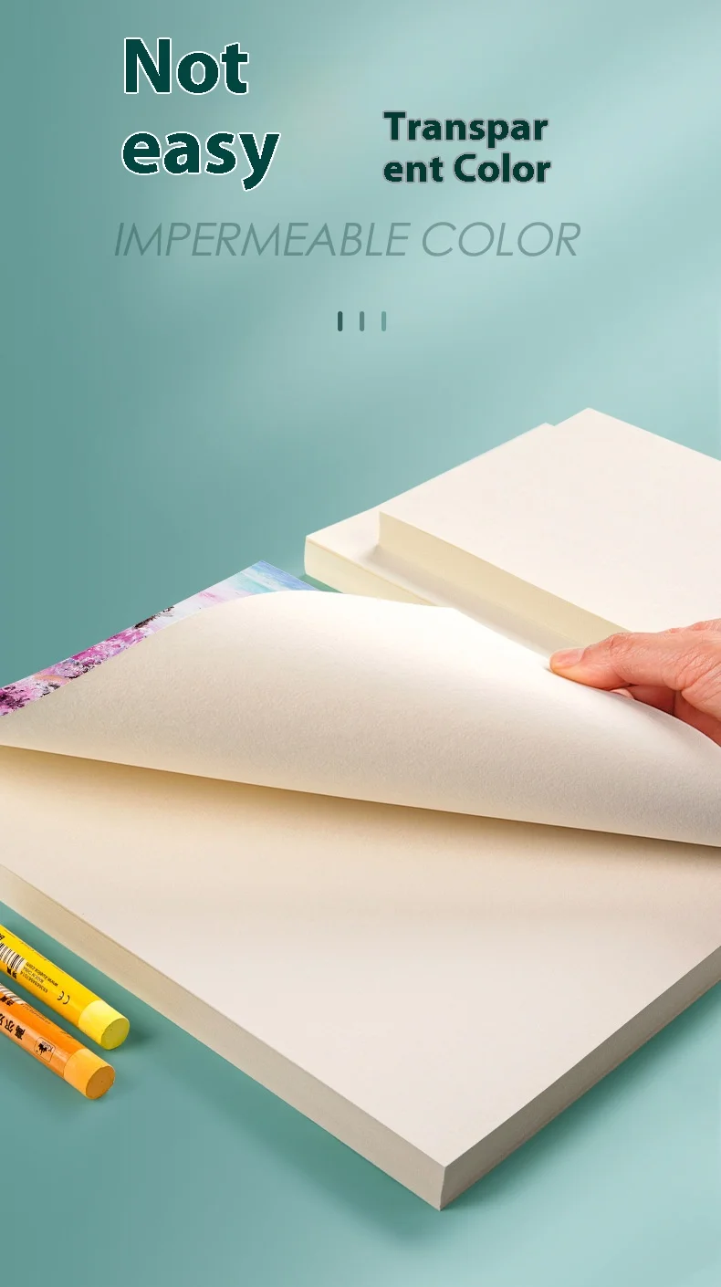 10/50 Sheets A4 Heavy Color Oil Painting Stick Special Paper Square 16k/32k Thickened 300g Soft Crayon Art Sketch Blank Paper