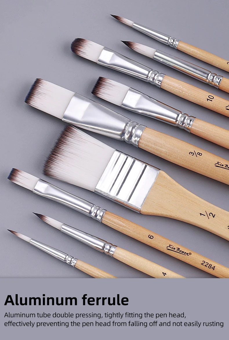 Nylon Brush Set, Art Supplies, Beginner Art Wall Painting, Watercolor, Oil Painting, Acrylic Paint Board Brush Tools