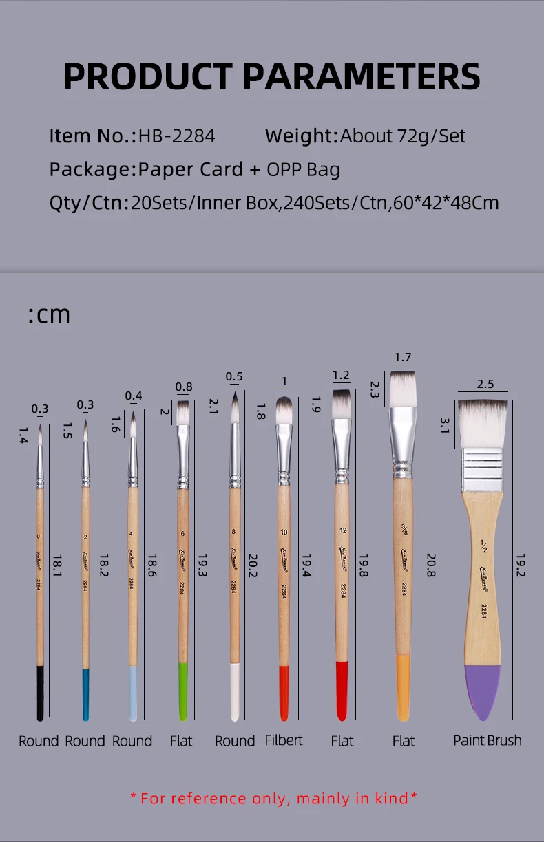 Nylon Brush Set, Art Supplies, Beginner Art Wall Painting, Watercolor, Oil Painting, Acrylic Paint Board Brush Tools