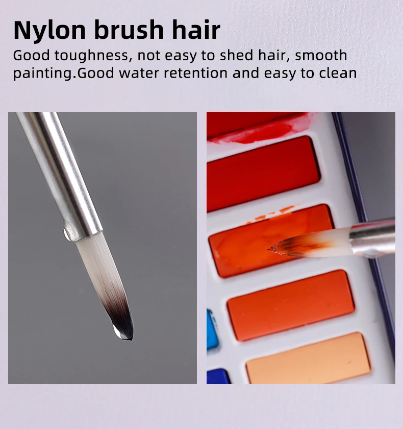 Nylon Brush Set, Art Supplies, Beginner Art Wall Painting, Watercolor, Oil Painting, Acrylic Paint Board Brush Tools