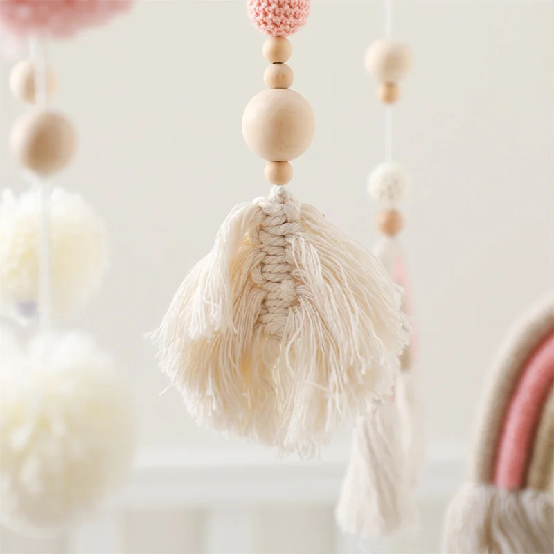 Baby Crib Mobile Wooden Wind Chime Bed Bell,Animal Crib Mobile With Music for Girls and Boys,Comfort Crib Hanging Bracket Toy