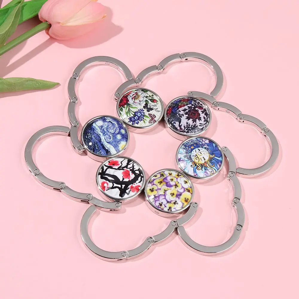 Fashion Crystal Folding Portable Desk Hooks Table Hanger Purse Holder Table Bag Hook