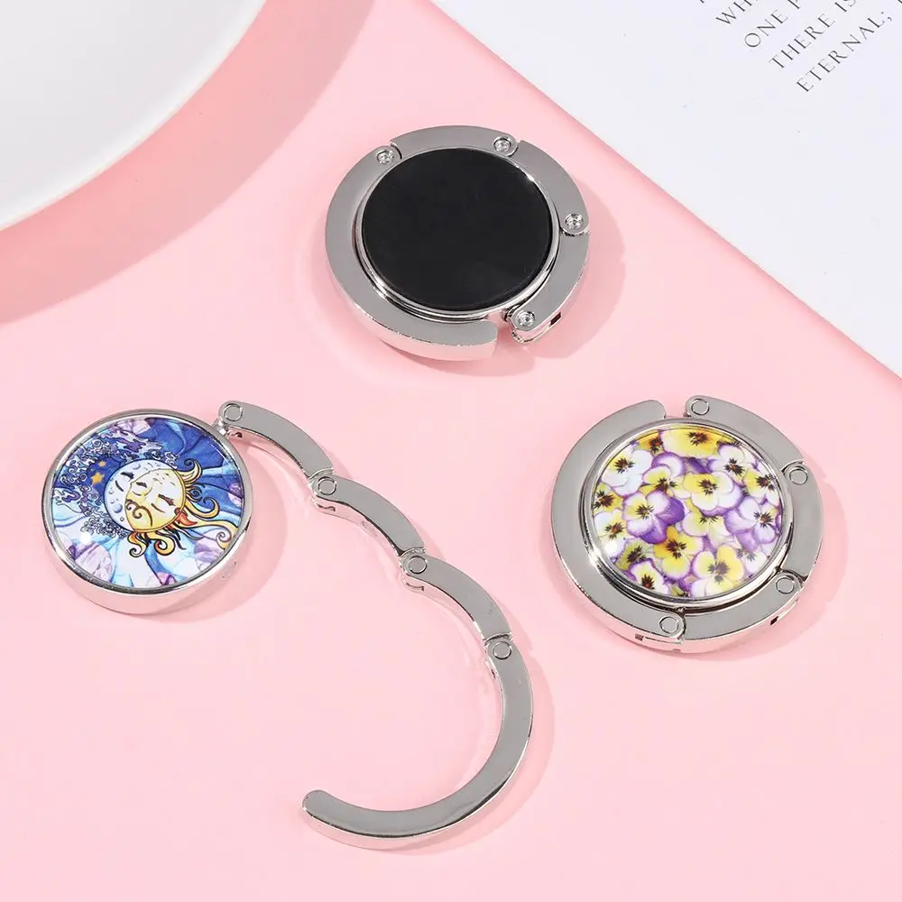 Fashion Crystal Folding Portable Desk Hooks Table Hanger Purse Holder Table Bag Hook