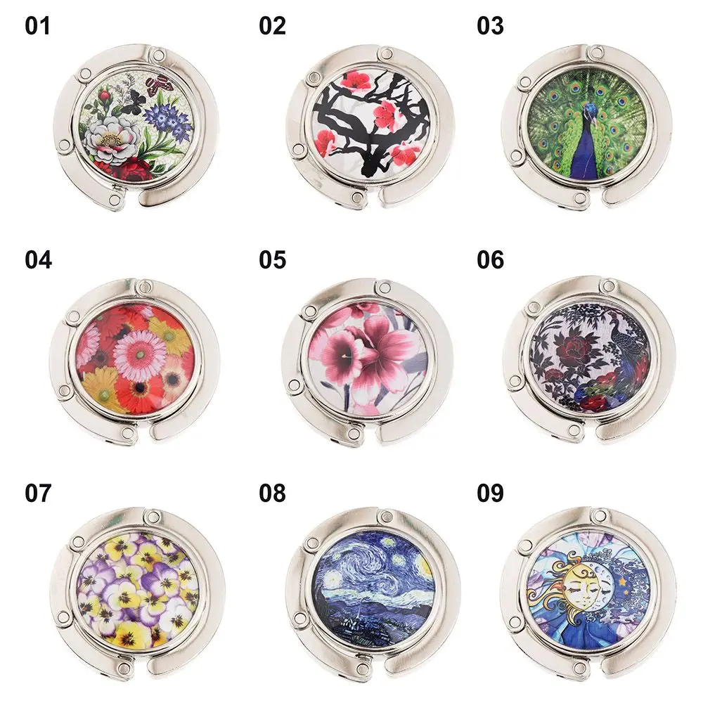 Fashion Crystal Folding Portable Desk Hooks Table Hanger Purse Holder Table Bag Hook
