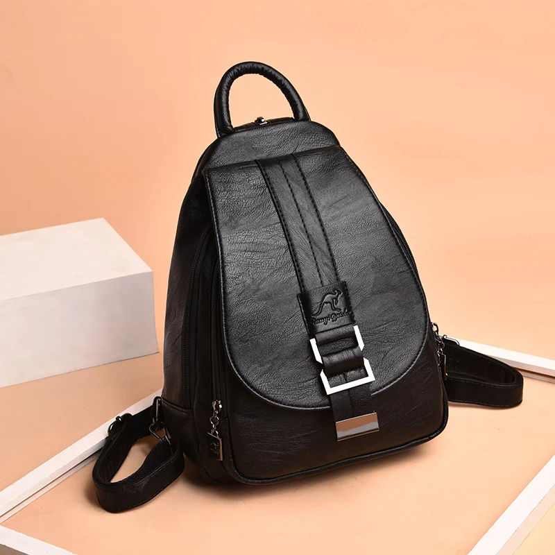 2026 New Hot Women Leather Backpacks Female Vintage Backpack for Teenage Girls School Chest Bag Travel Bagpack Ladies Back Pack