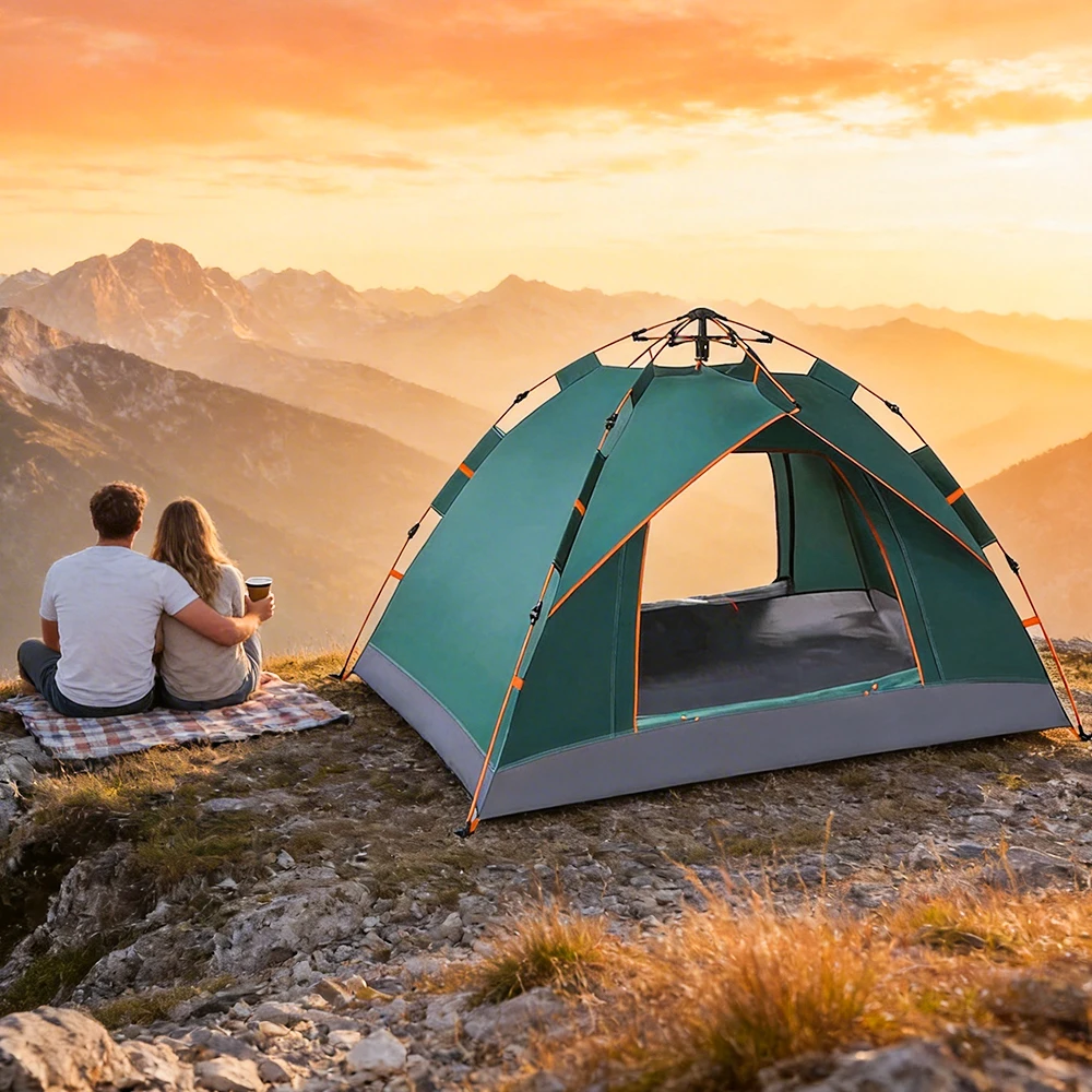 Automatic Quick-opening Tent Folding Outdoor Camping Beach Ultralight Tent Rainproof UPF50+ Anti UV Shelter 2 Person Tents