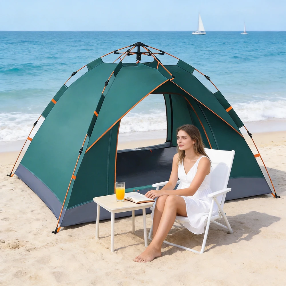 Automatic Quick-opening Tent Folding Outdoor Camping Beach Ultralight Tent Rainproof UPF50+ Anti UV Shelter 2 Person Tents
