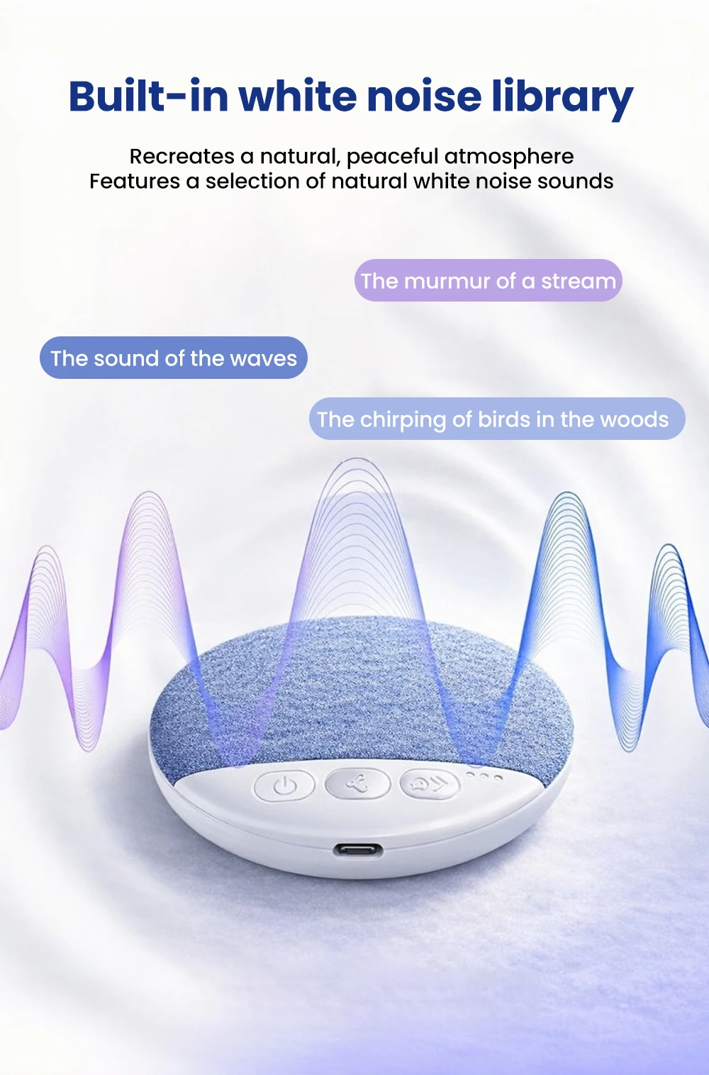 Ultra-slim Bluetooth 5.3 Speaker for Bedside Use Noise Soundbar Wireless MP3 Music Player Ultra Thin Timed Shutdown Audio Play