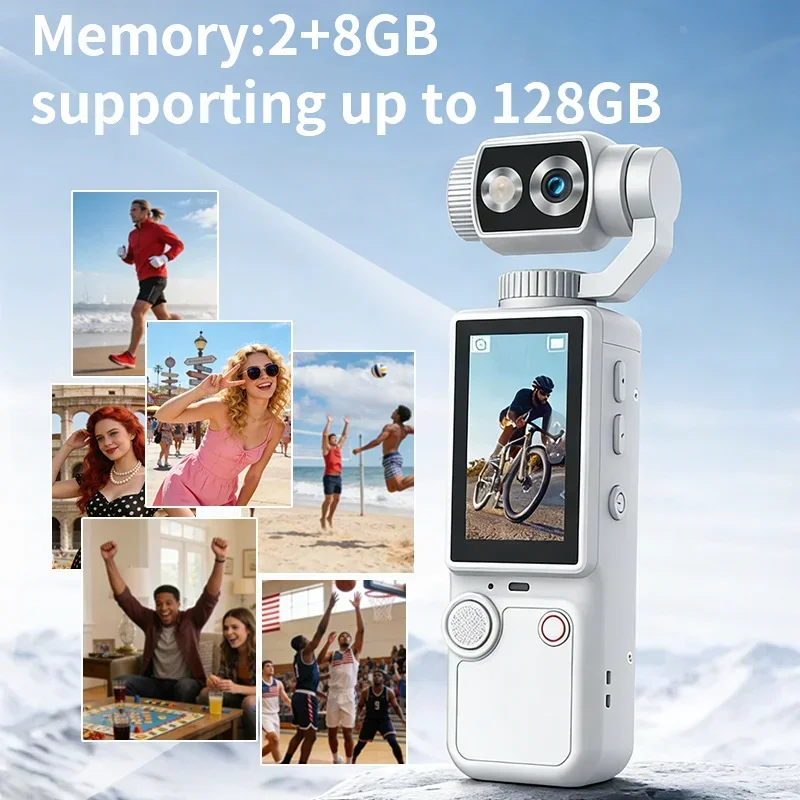 Lenovo 4K HD HandHold Wearable Camera Mini Travel Outdoor Portable Recorder Pocket Cam For Motorcycle and Vlogging  2026 New