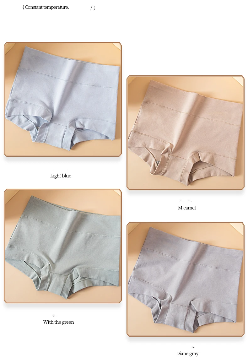 2Pcs/Set High Waist Underwear Women Cotton Panties Breathable Body Slimming Lady Briefs Seamless Soft Underpants Female Lingerie