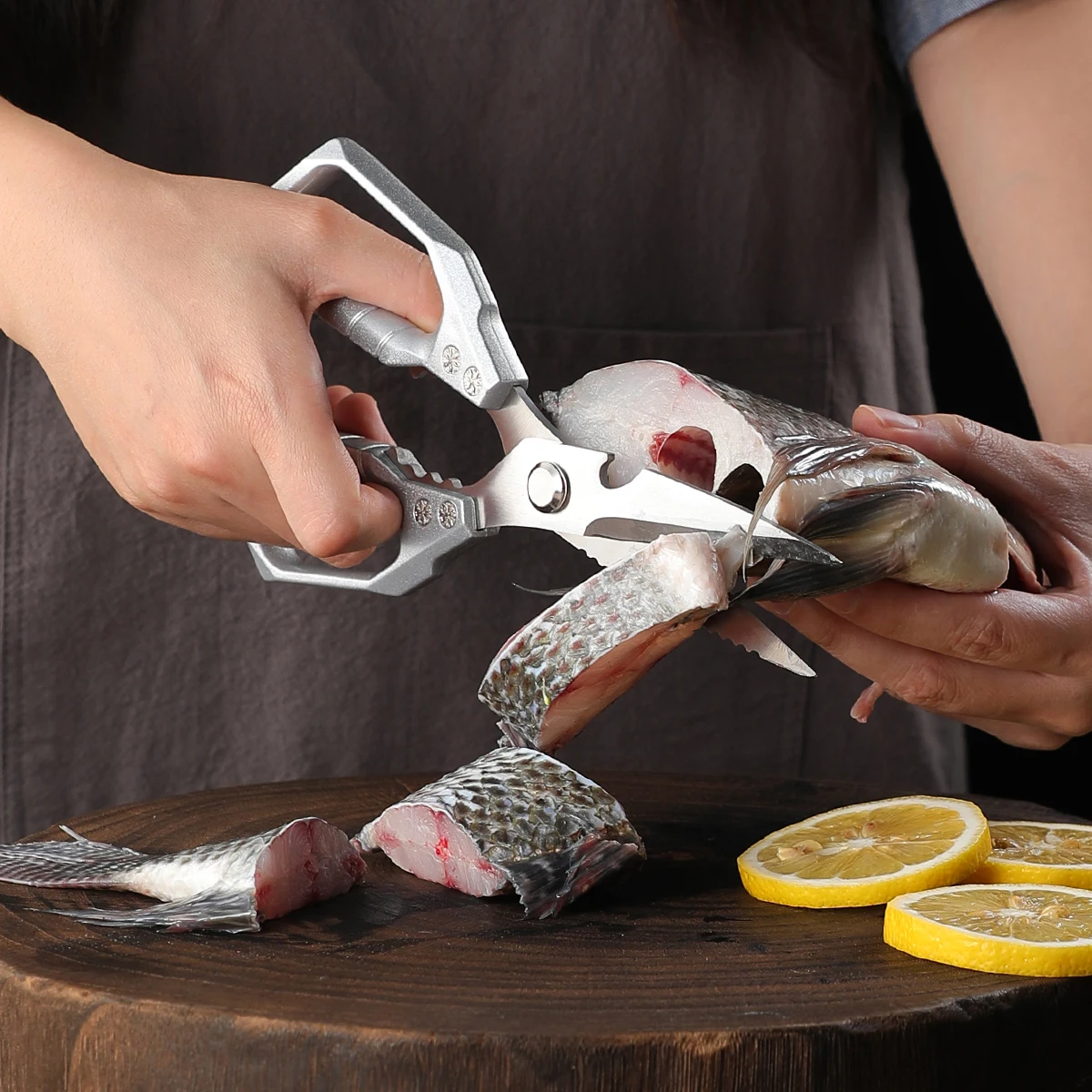 Stainless Steel Kitchen Shears for Meat Fish and Poultry Commercial Kitchen Equipment Lightweight yet Durable Construction