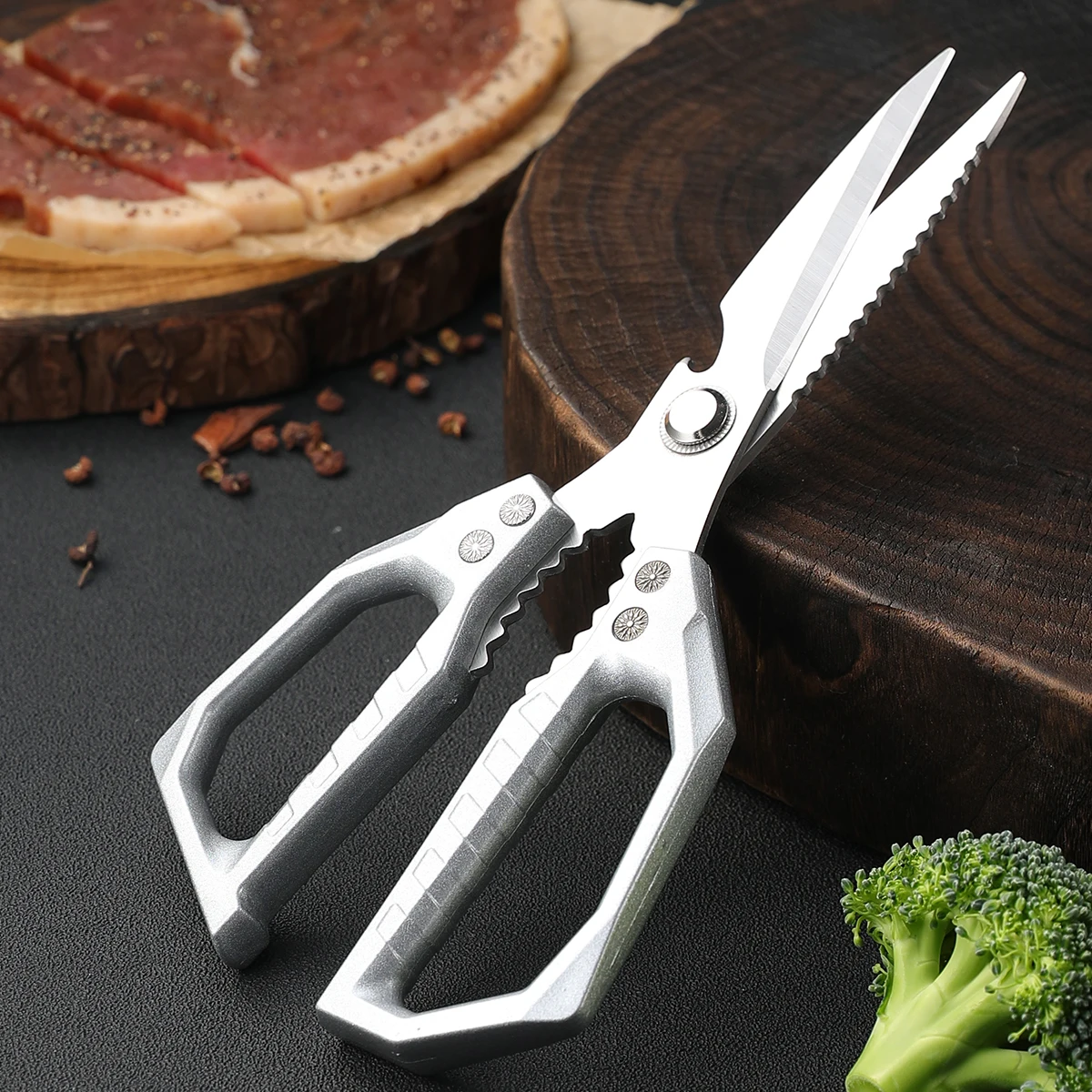 Stainless Steel Kitchen Shears for Meat Fish and Poultry Commercial Kitchen Equipment Lightweight yet Durable Construction