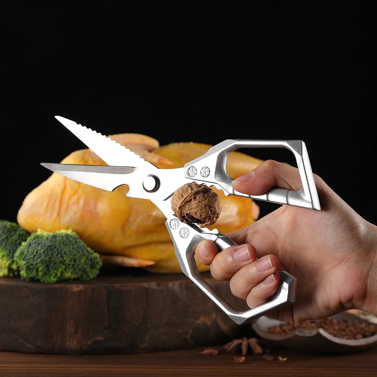 Stainless Steel Kitchen Shears for Meat Fish and Poultry Commercial Kitchen Equipment Lightweight yet Durable Construction