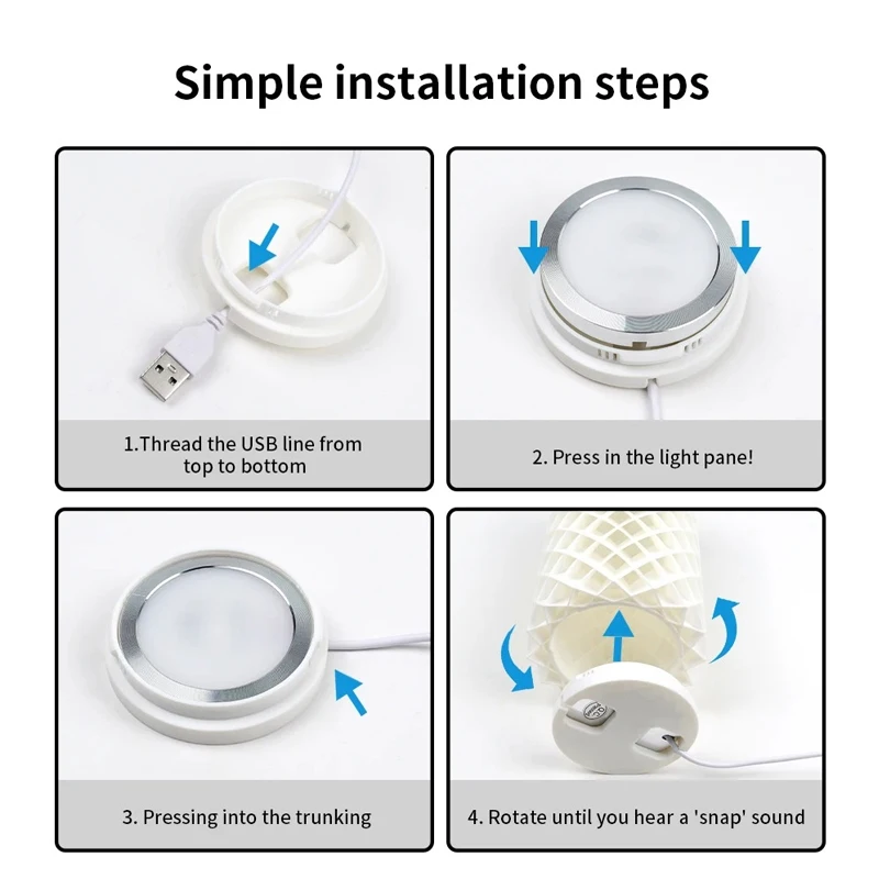 3D Printer Part For Bambu Lab LED Lamp Kit 001 DIY Model Hardware Without Shell Warm White DC 5V 3D Printer Adjustable Light Kit