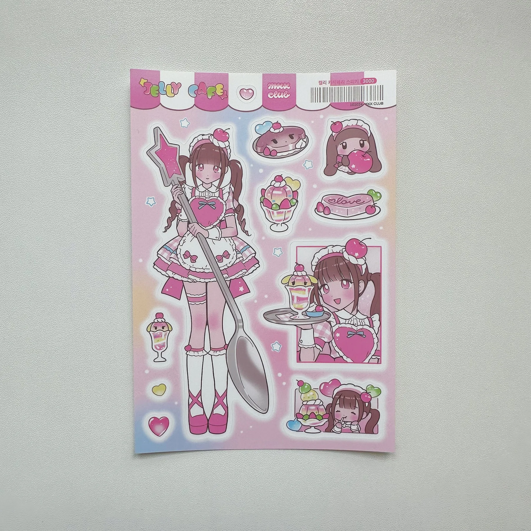 1/9PCS Korean Sweet Cool Girl Stickers Cute Cartoon Anime Girl Stickers Journal Diary Notebook Scrapbook Diy Decorative Stickers