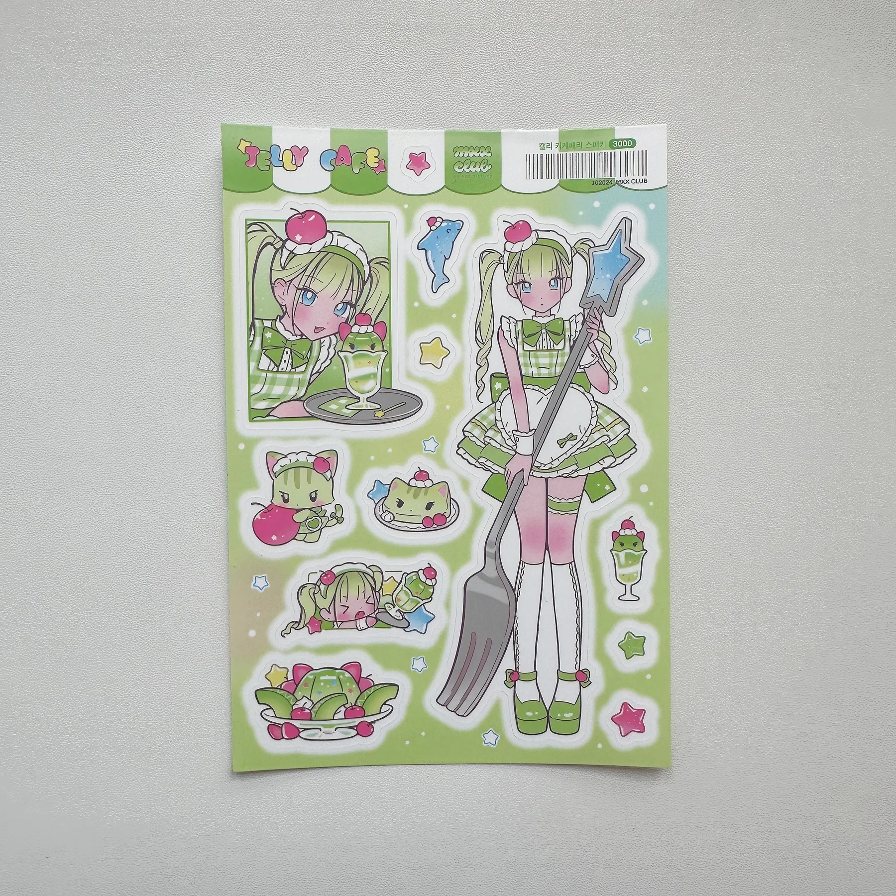 1/9PCS Korean Sweet Cool Girl Stickers Cute Cartoon Anime Girl Stickers Journal Diary Notebook Scrapbook Diy Decorative Stickers