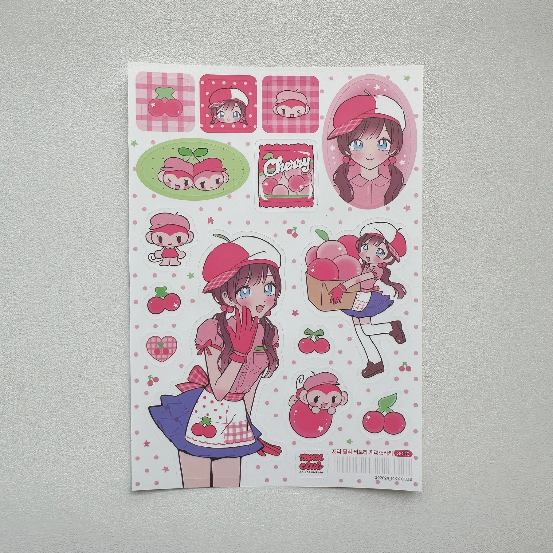 1/9PCS Korean Sweet Cool Girl Stickers Cute Cartoon Anime Girl Stickers Journal Diary Notebook Scrapbook Diy Decorative Stickers