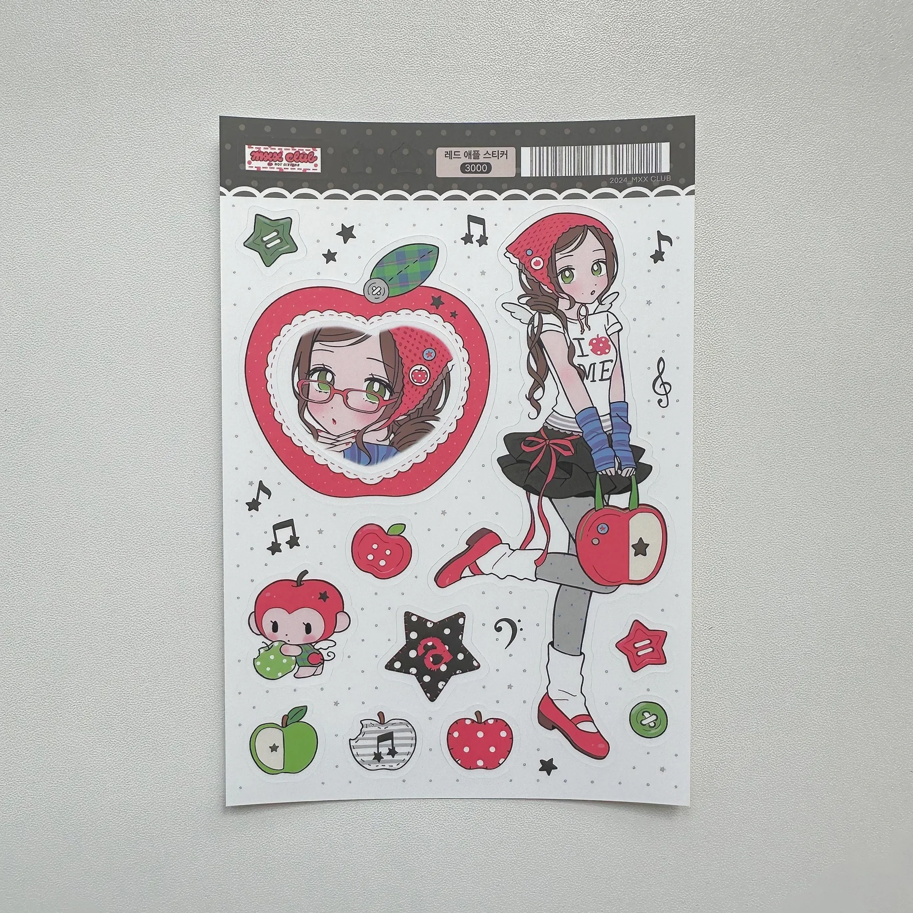 1/9PCS Korean Sweet Cool Girl Stickers Cute Cartoon Anime Girl Stickers Journal Diary Notebook Scrapbook Diy Decorative Stickers
