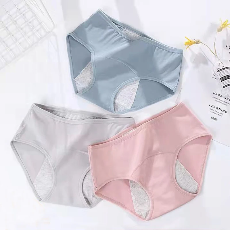 Leak Proof Menstrual Panties Physiological Pants Women Underwear Period Cotton Waterproof Briefs Plus Size XXXL Female Lingerie
