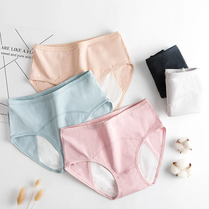 Leak Proof Menstrual Panties Physiological Pants Women Underwear Period Cotton Waterproof Briefs Plus Size XXXL Female Lingerie