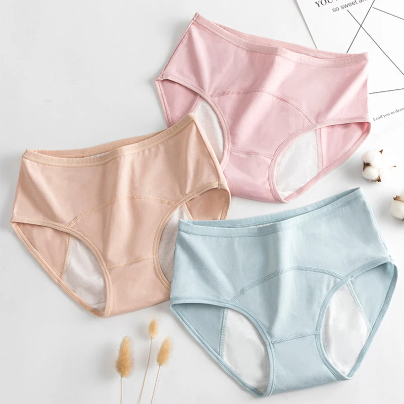 Leak Proof Menstrual Panties Physiological Pants Women Underwear Period Cotton Waterproof Briefs Plus Size XXXL Female Lingerie