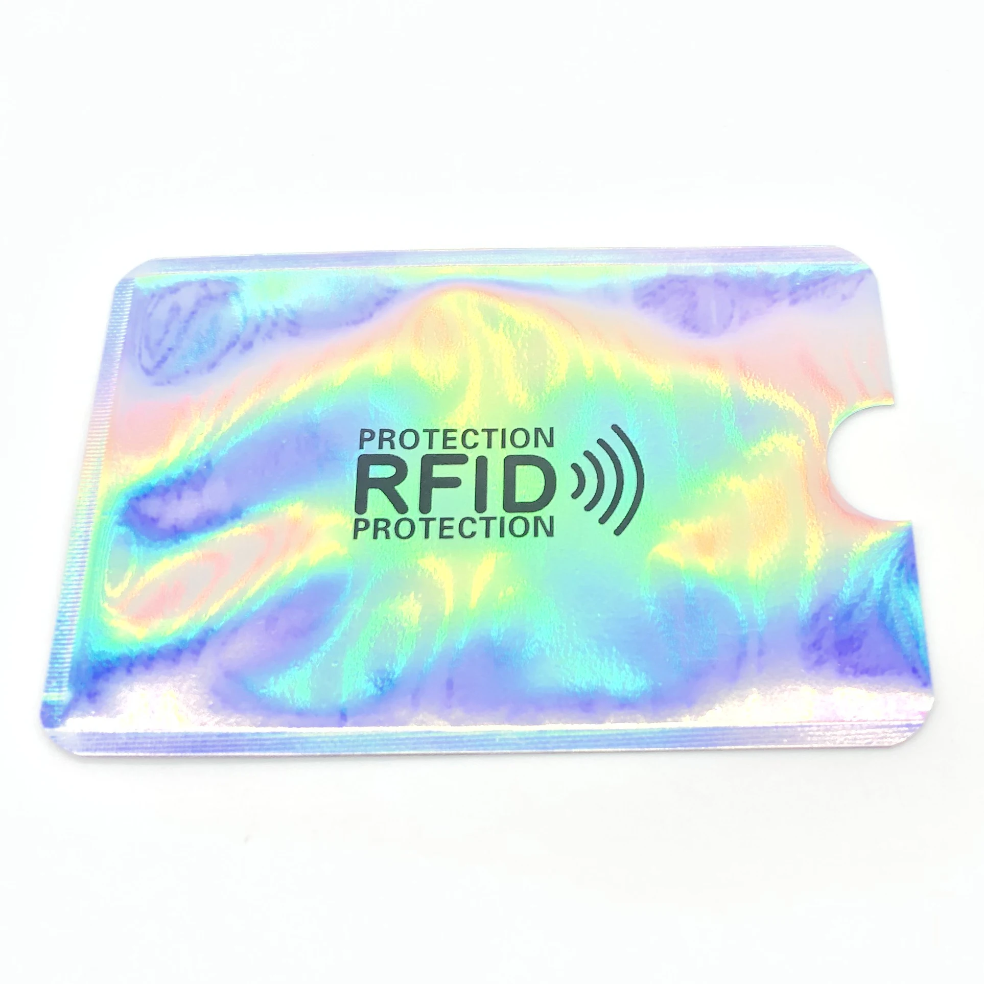 10PCS Laser Aluminum Foil RFID Bank Card Case Anti-degaussing Card Holder Protection Shielding Bag NFC Anti-Theft Card Holder
