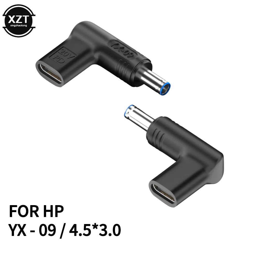 20V100W Laptop Power Adapter Connector DC Plug USB Type C Female to DC Male Jack Converter for Hp Dell Asus Acer Lenovo Notebook