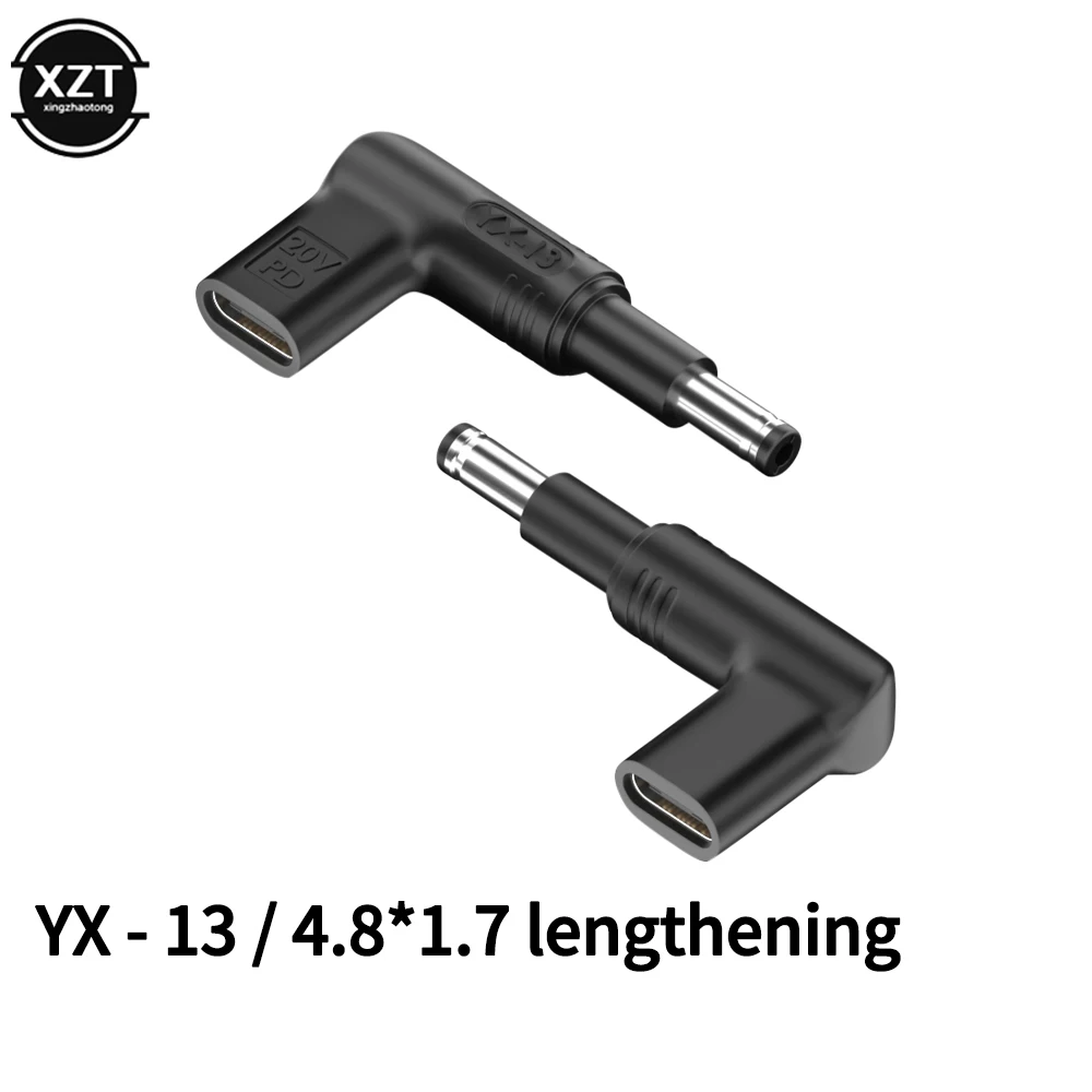 20V100W Laptop Power Adapter Connector DC Plug USB Type C Female to DC Male Jack Converter for Hp Dell Asus Acer Lenovo Notebook