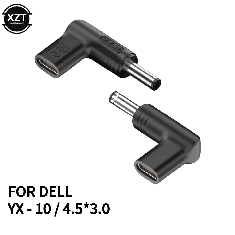 20V100W Laptop Power Adapter Connector DC Plug USB Type C Female to DC Male Jack Converter for Hp Dell Asus Acer Lenovo Notebook