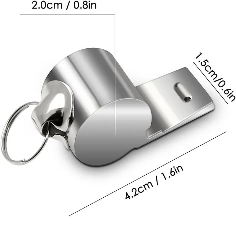 5 Packs Stainless Steel Whistle Loud Metal Whistles with Lanyard Professional Referees Whistle Coaches Lifeguards Survival Sport