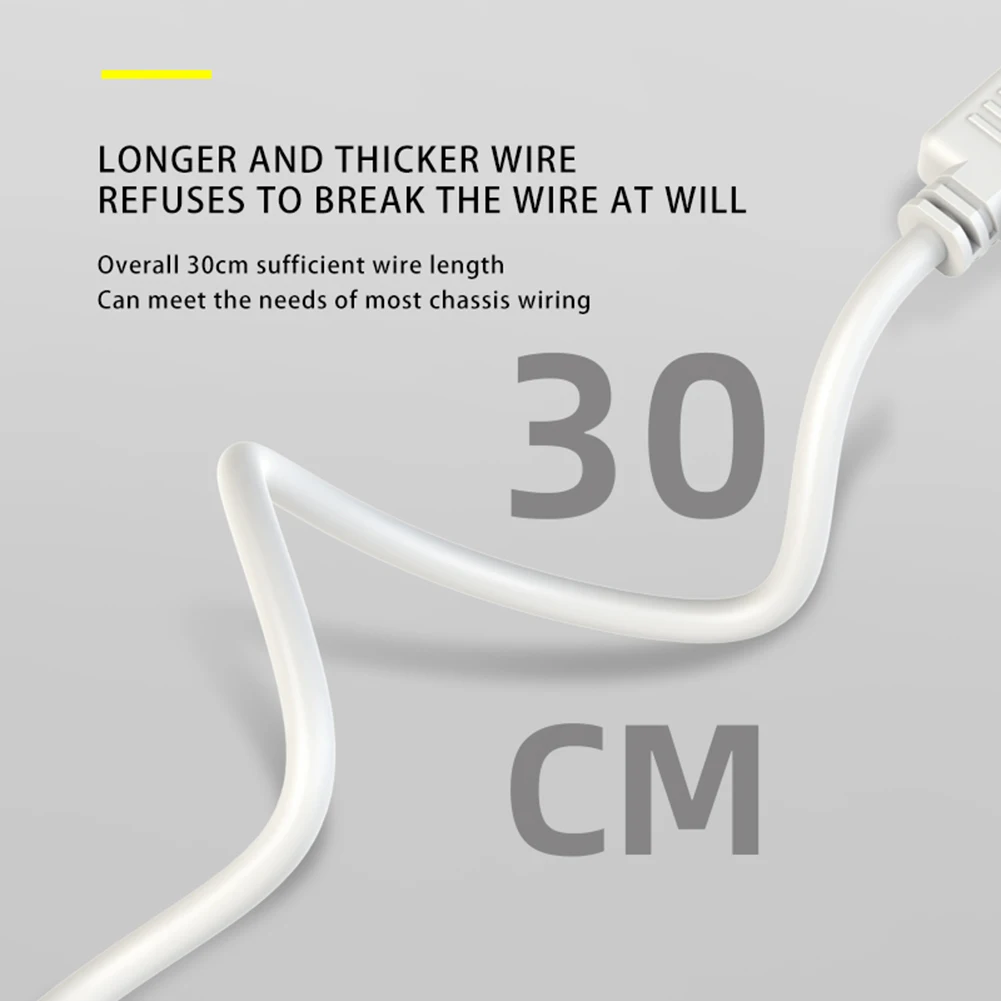 COOLMOON ARGB SYNC Splitter 5V 3 Pin 1 to 2/3/4 30CM Mainboard ARGB Extension Cable with Protective Cap for Computer Chassis
