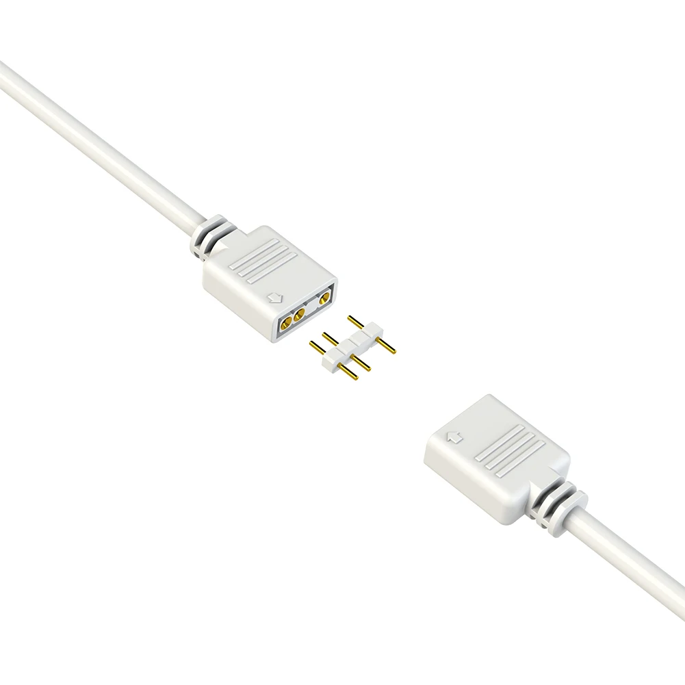 COOLMOON ARGB SYNC Splitter 5V 3 Pin 1 to 2/3/4 30CM Mainboard ARGB Extension Cable with Protective Cap for Computer Chassis
