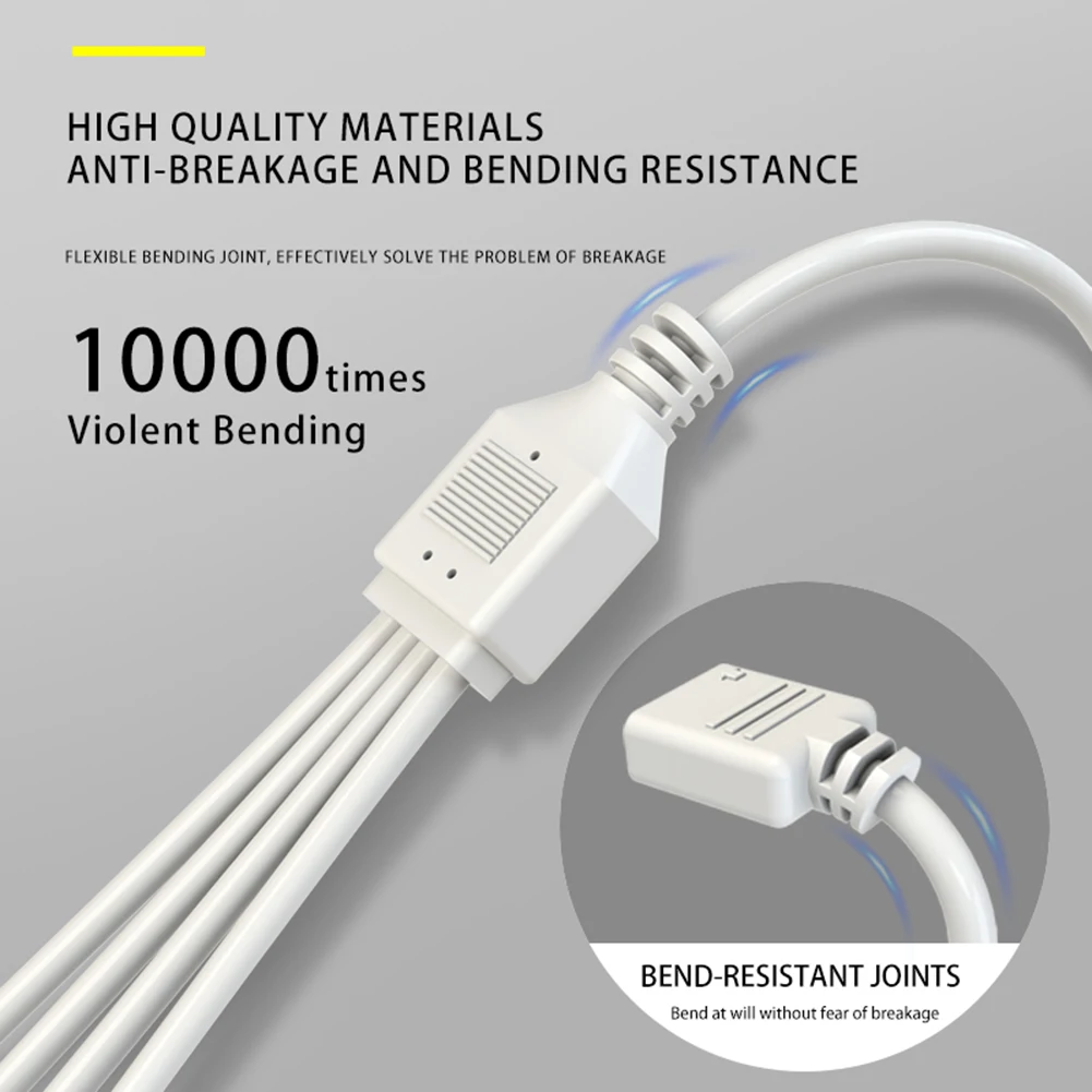 COOLMOON ARGB SYNC Splitter 5V 3 Pin 1 to 2/3/4 30CM Mainboard ARGB Extension Cable with Protective Cap for Computer Chassis