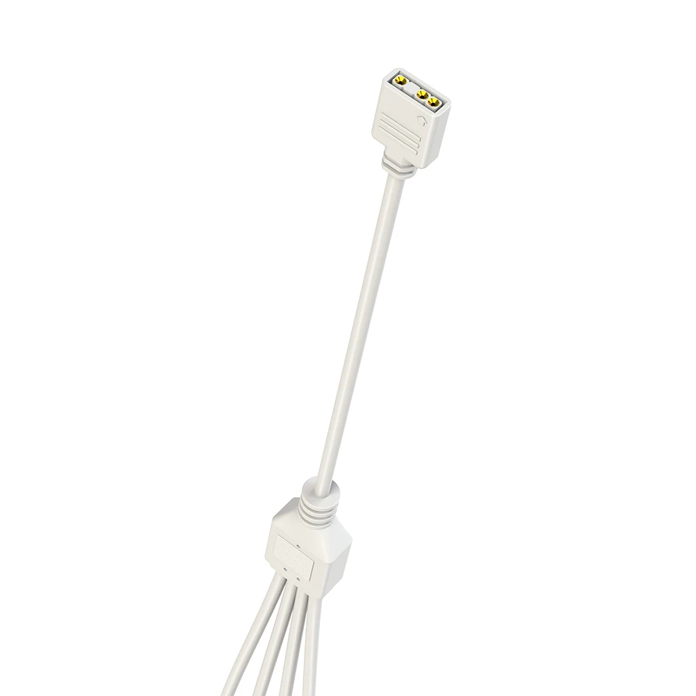COOLMOON ARGB SYNC Splitter 5V 3 Pin 1 to 2/3/4 30CM Mainboard ARGB Extension Cable with Protective Cap for Computer Chassis