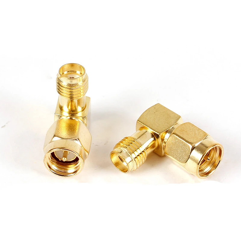 2PCS SMA to SMA Adapter SMA Male Female to Male Female RP SMA Straight 3 Way Right Angle 90 135 Degree RF Connector for Antenna