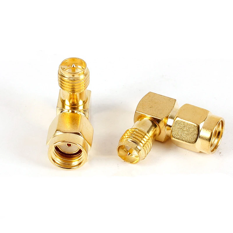 2PCS SMA to SMA Adapter SMA Male Female to Male Female RP SMA Straight 3 Way Right Angle 90 135 Degree RF Connector for Antenna