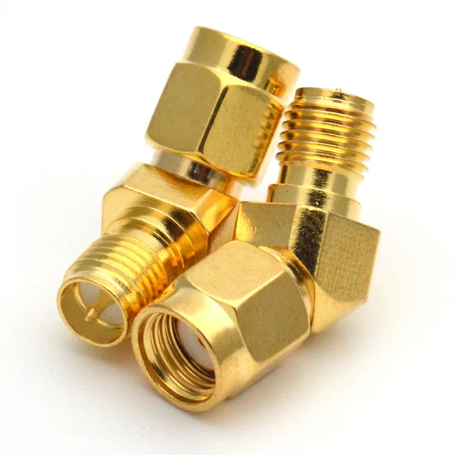 2PCS SMA to SMA Adapter SMA Male Female to Male Female RP SMA Straight 3 Way Right Angle 90 135 Degree RF Connector for Antenna