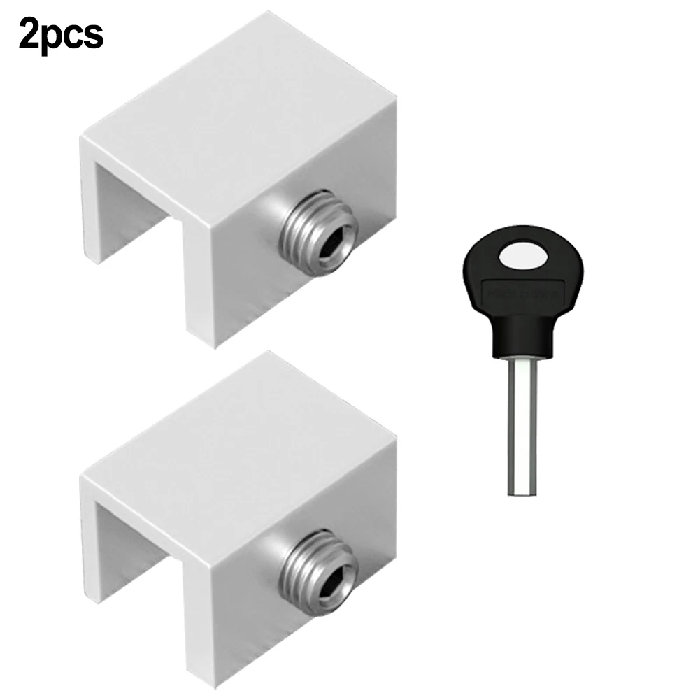 2 Pcs Adjustable Window Lock Stopper Safety Locks for Kids and Pets Anti-theft Door Lock Non Punch Sliding Window Lock Hardware