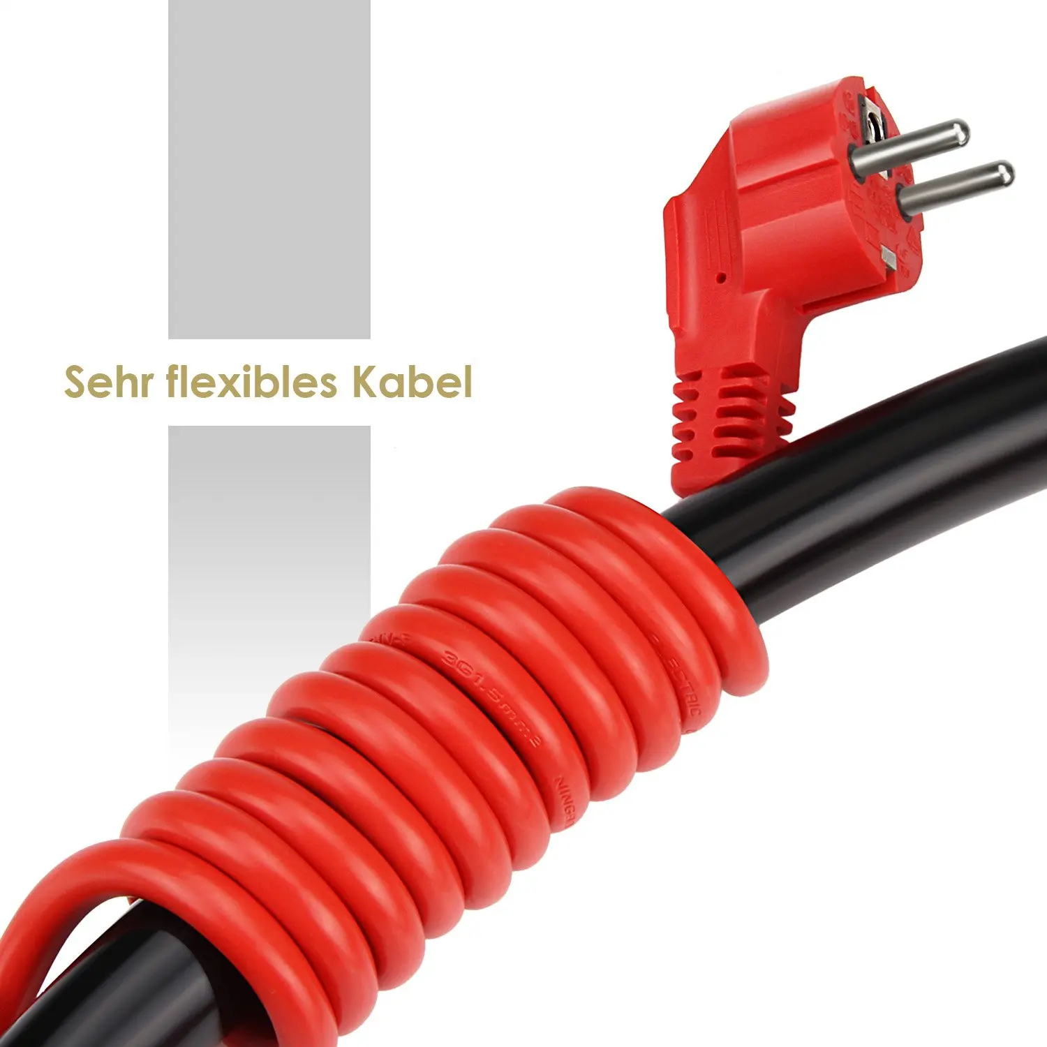 Power Strip Extension Cord 5/10/20m Cable 16A EU Outlets 4000w Electric Schuko 1.0mm Red Indoor Outdoor Plug Sockets Engineering