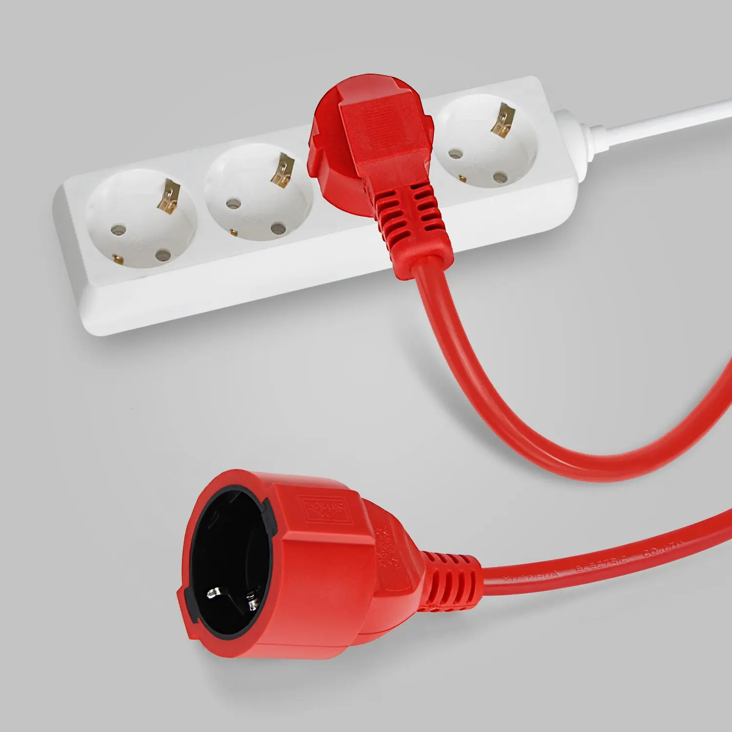 Power Strip Extension Cord 5/10/20m Cable 16A EU Outlets 4000w Electric Schuko 1.0mm Red Indoor Outdoor Plug Sockets Engineering