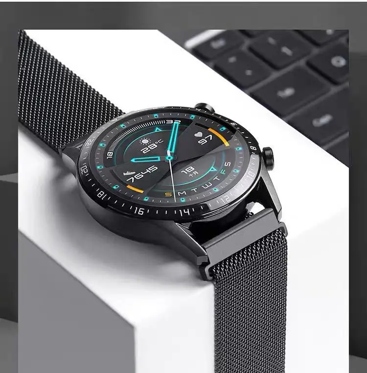Stainless Steel Milanese Strap Return Magnetic Bracelet 18mm/20mm/22mm Replacement Strap Suitable for Smartwatches