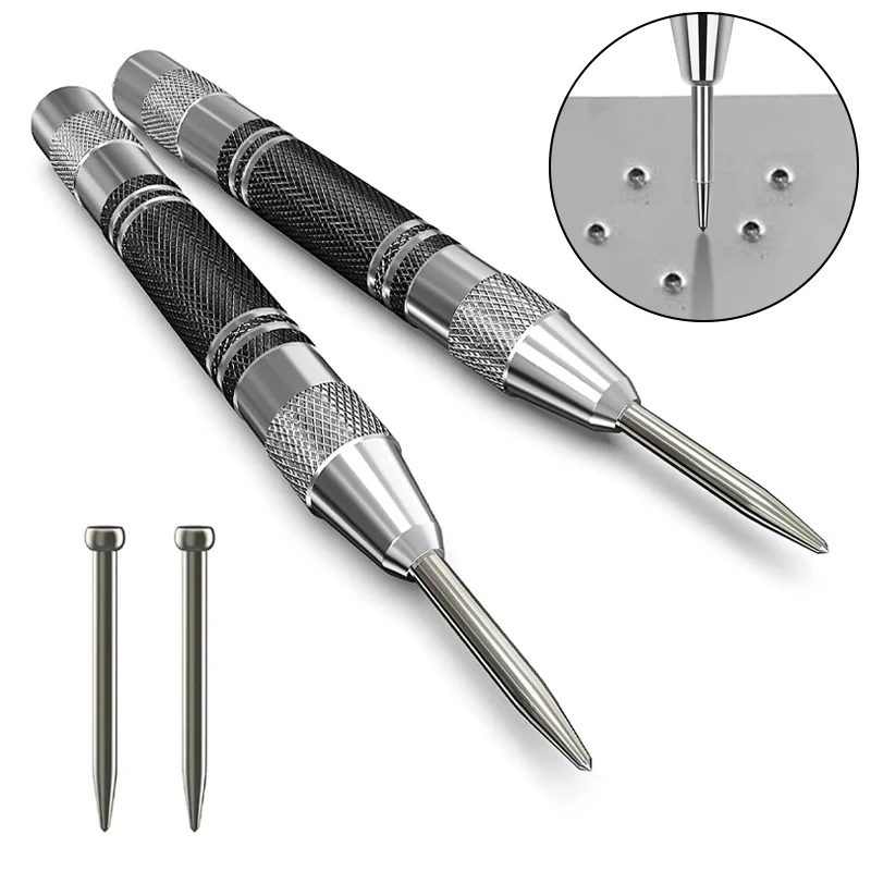 Spring Type Automatic Center Punch Locator Glass Striker Window Breaker Punch Centering Punch Punch Tool