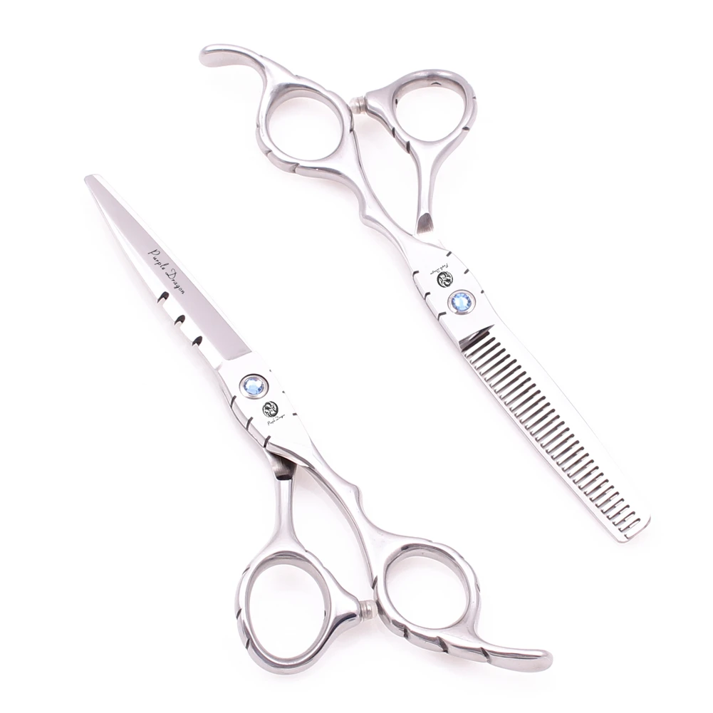 Hair Scissors 5.5" 6" Purple Dragon Stainless Professional Hairdressing Scissors Thinning Shears Hair Scissor Dropshipping Z1010