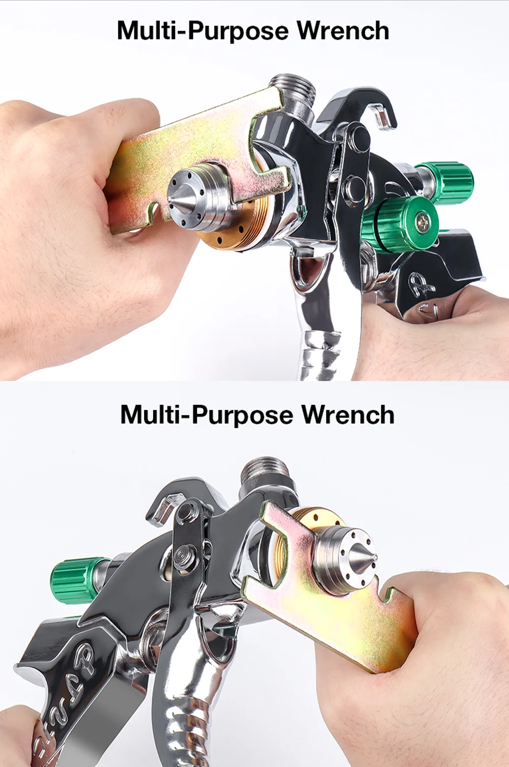 Professional HVLP Spray Gun 1.4/1.7/2.0/2.5mm Steel Nozzle Gravity Spray Gun DIY Spray Paint Kit Home Car Paint Spray Gun Tools
