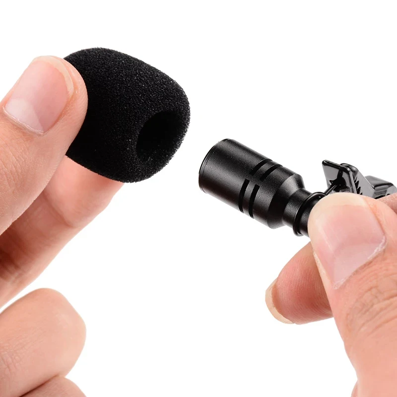 Portable 1.5m Lavalier Mini Microphone Condenser Clip-on Lapel Mic Wired USB 3.5mm Type-C Microfon For Phone for Mac Laptop PC