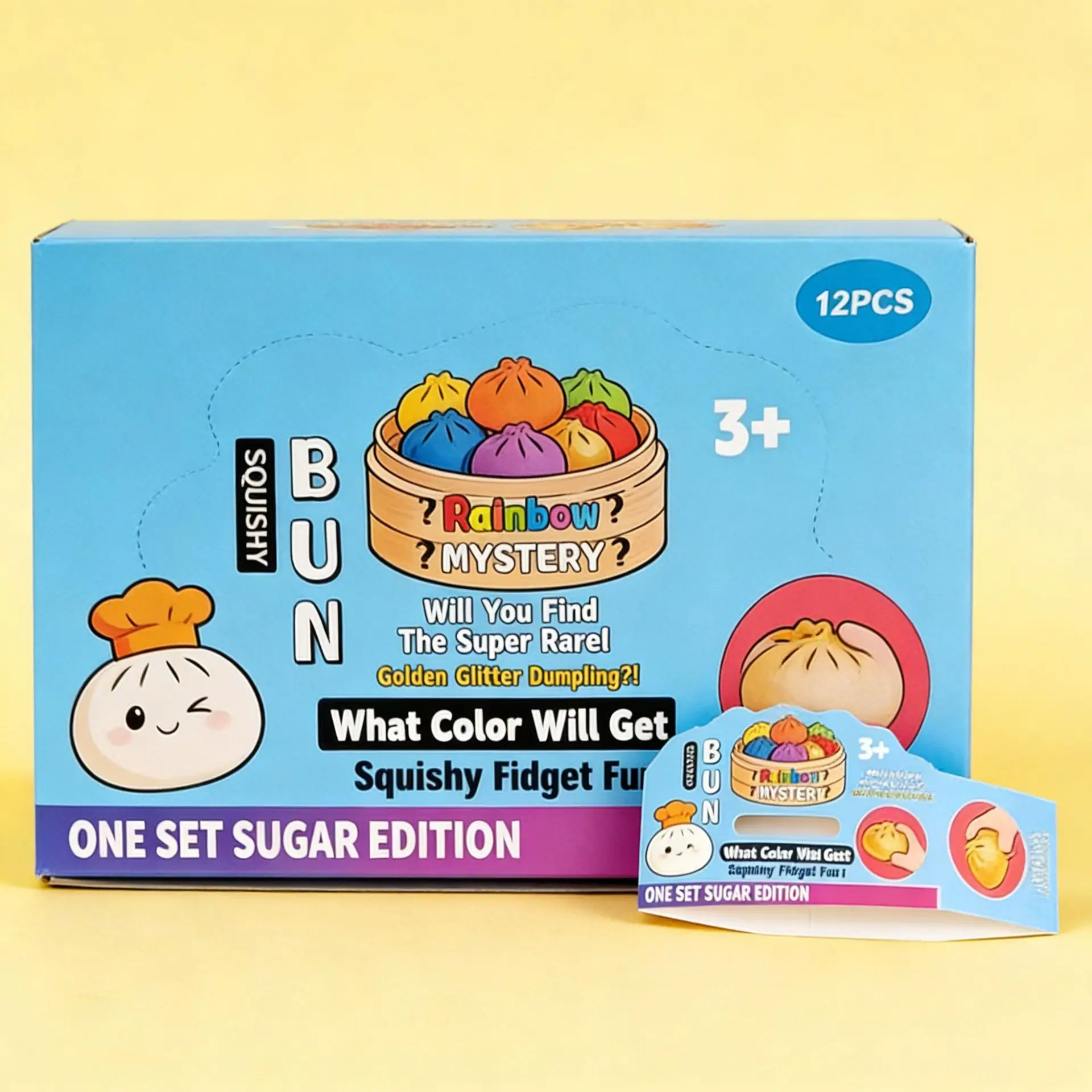"1-Pack" and "2-Pack" Colorful Soft Squishy Blind Boxes, Suitable for Playing, Displaying, Daily Entertainment, and Decoration, Pu Toy Soft Simulation Squishy Stress-Relief Gadget, Small Steamer Model for Hand-Squeezing Stress Relief (Package Style Is Random)