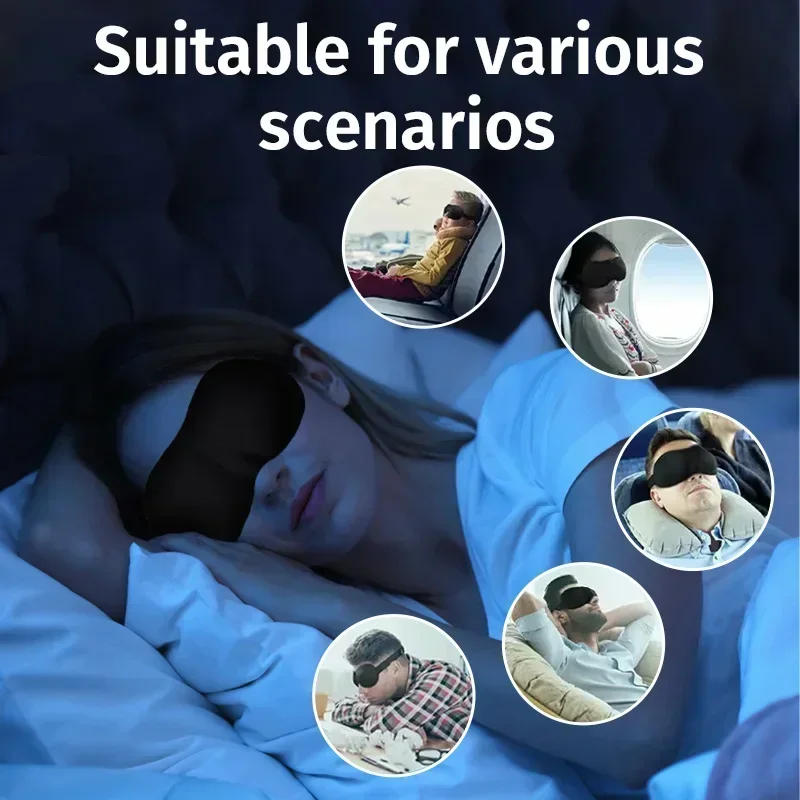 1/2/3 Pcs Sleeping Mask Cover Slaapmasker Blockout Eye Comfort Blindfold Concave Light with Women Men Aid Eye Travel